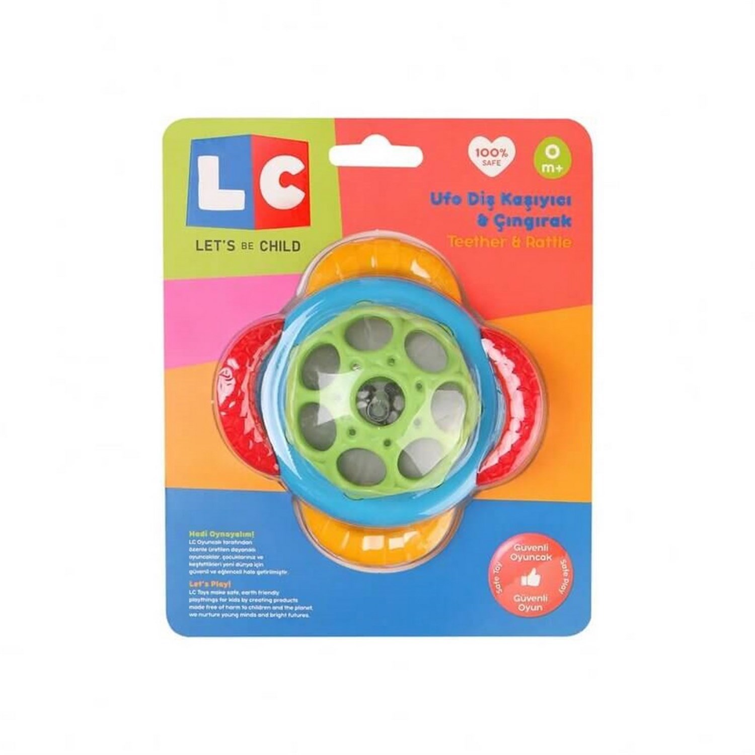 Let's Be Child Ufo Diş Kaşıyıcı ve Çıngırak 0+ Ay 30800 Çok Renkli