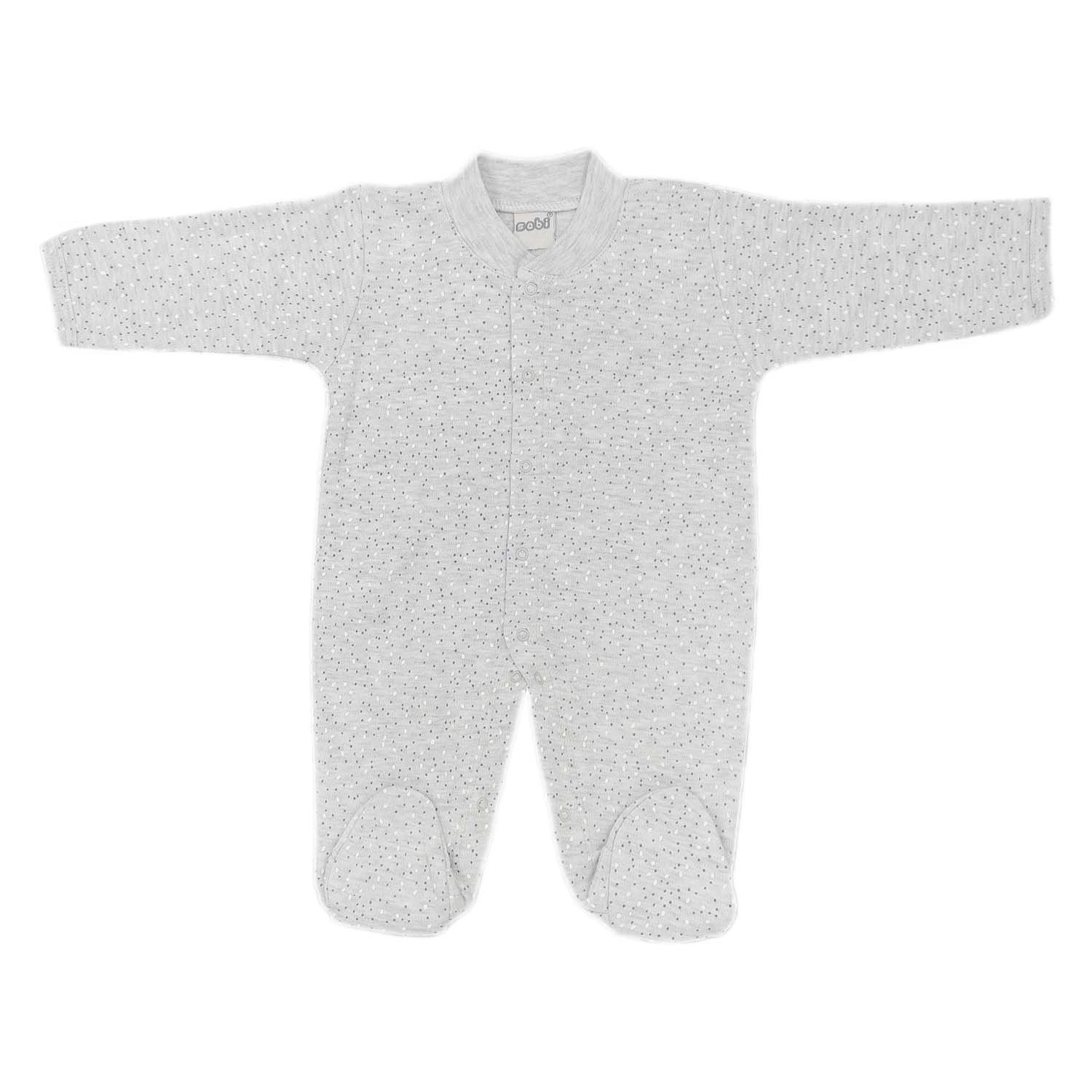 Sebi Bebe Noktalı Patiklli Bebek Tulumu 4043 Gri