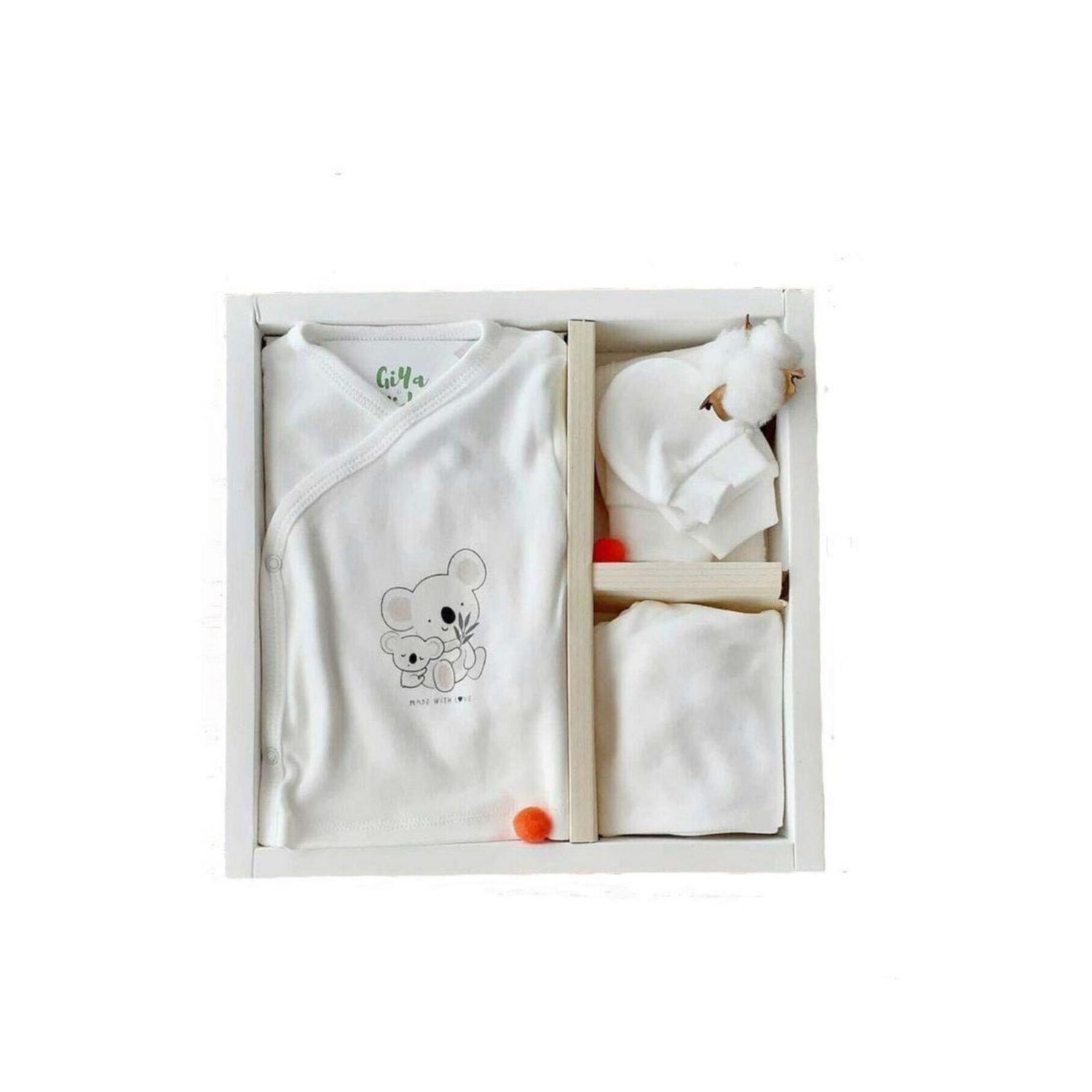 Biorganic Basic 5'li Bebek Hastane Çıkış Seti 62165 Ekru