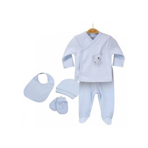 Biorganic Basic 5'li Bebek Hastane Çıkış Seti 62165 Mavi