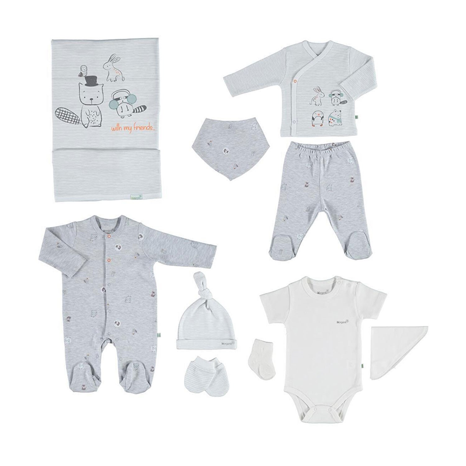 Biorganic Baby Friends 10'lu Bebek Seti 63194 Ekru-Karmelanj