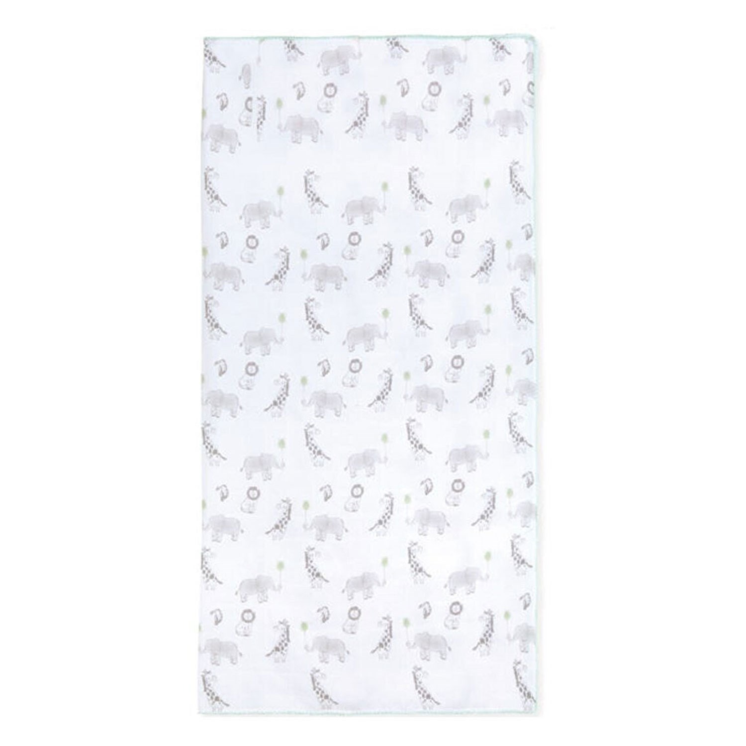 Biorganic Müslin Bebek Battaniye 86x124 Cm 64548 Yeşil-Gri