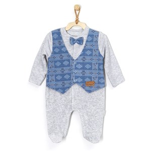 Andywawa Velvet Little Bebek Tulumu AC22146R İndigo