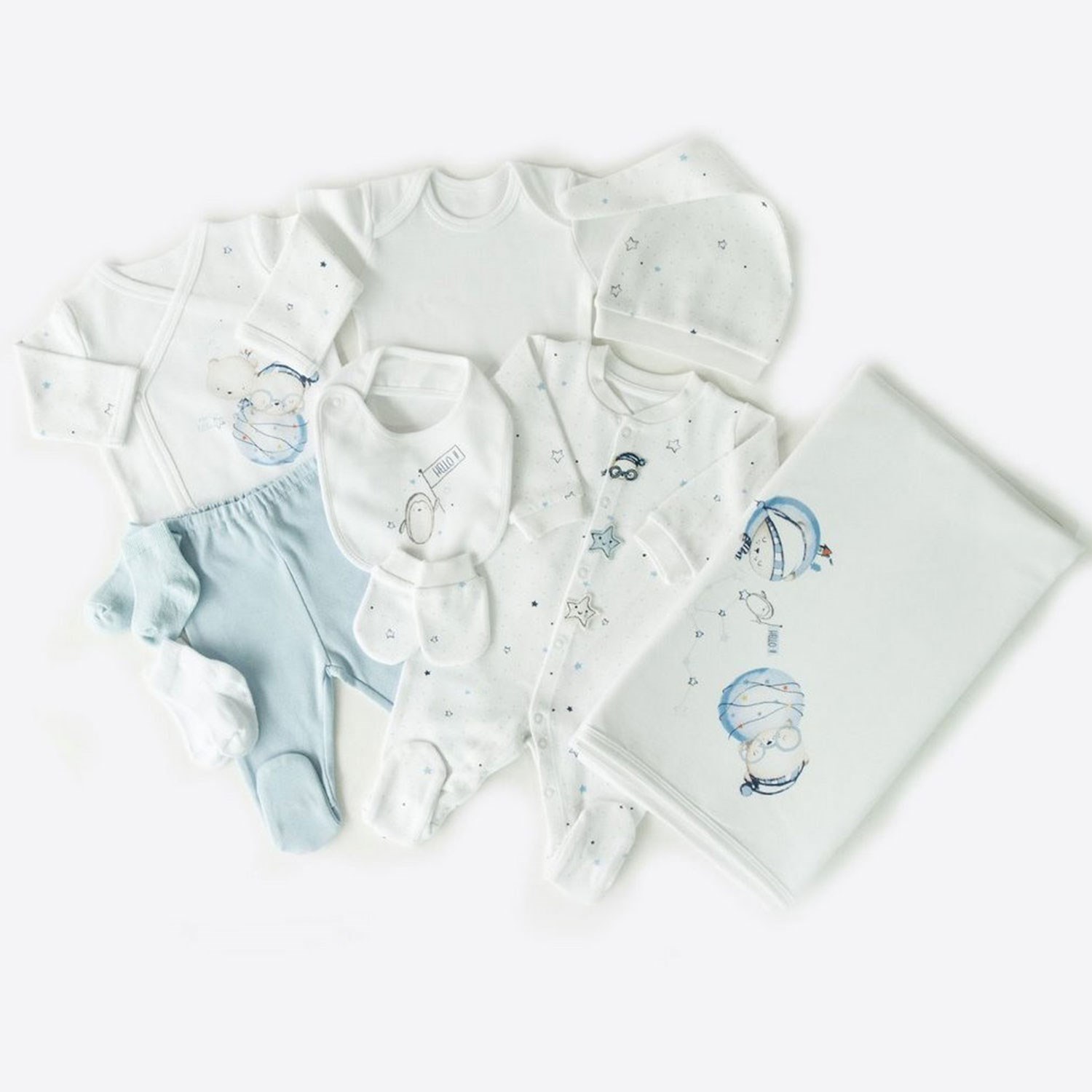Kitikate Organic Little One 10'lu Hastane Çıkış Seti S48363 Beyaz