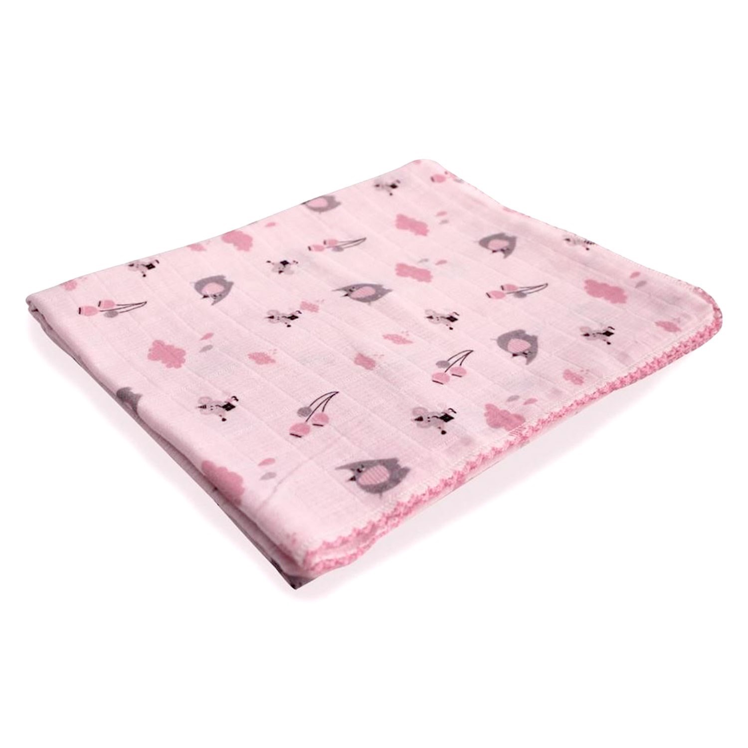 Bimini Cute Müslin Bebek Battaniyesi 90x110 Cm 64527 Pembe