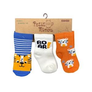 Petit Minou 3'lü Roar Bebek Çorabı 2160 Çok Renkli