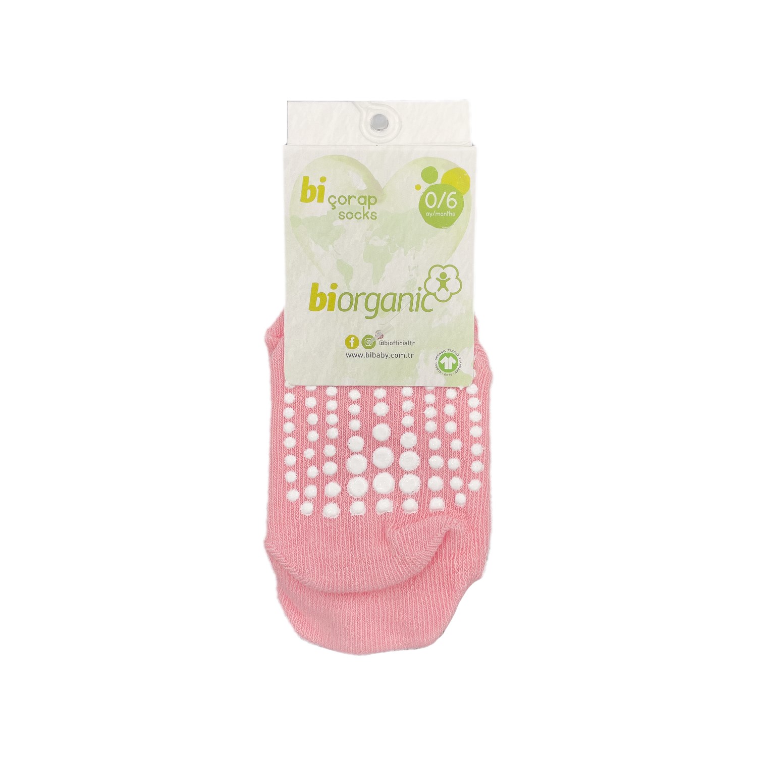 Biorganic Points Sneakers Bebek Çorap 68392 Pembe