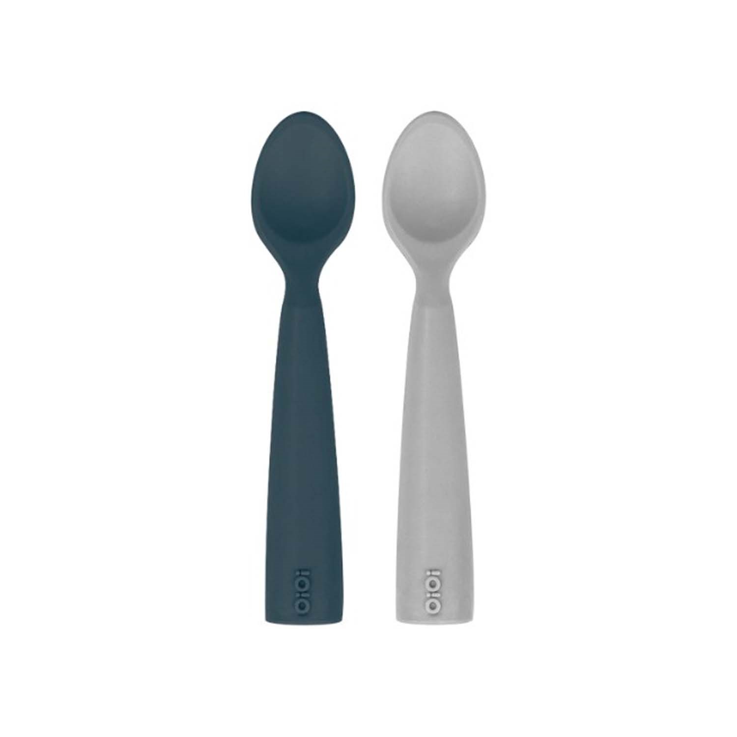 Oioi Nam Nam 2'li Silikon Kaşık Deep Blue-Powder Grey