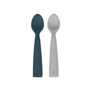 Oioi Nam Nam 2'li Silikon Kaşık Deep Blue-Powder Grey