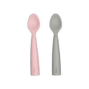 Oioi Nam Nam 2'li Silikon Kaşık Pinky Pink-Powder Grey