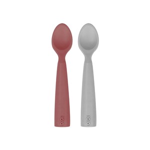 Oioi Nam Nam 2'li Silikon Kaşık Velvet Rose-Powder Grey