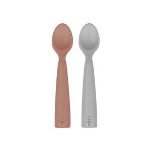 Oioi Nam Nam 2'li Silikon Kaşık Woody Brown-Powder Grey
