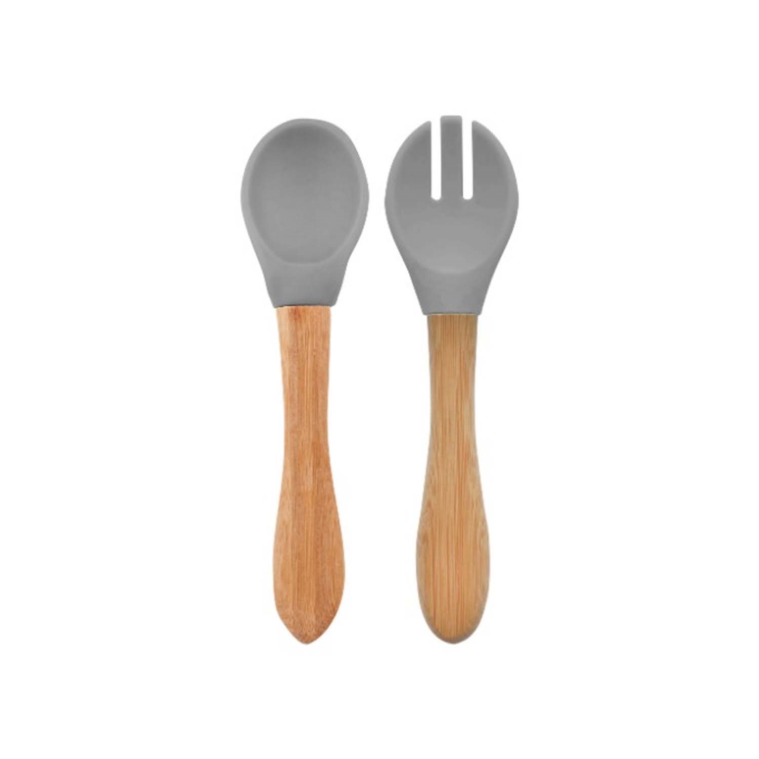 Oioi Mama Kaşık Çatal Seti Powder Grey