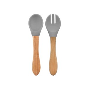 Oioi Mama Kaşık Çatal Seti Powder Grey