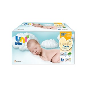 Uni Baby Yenidoğan Islak Mendil 3X40 Adet 0-6 Ay 