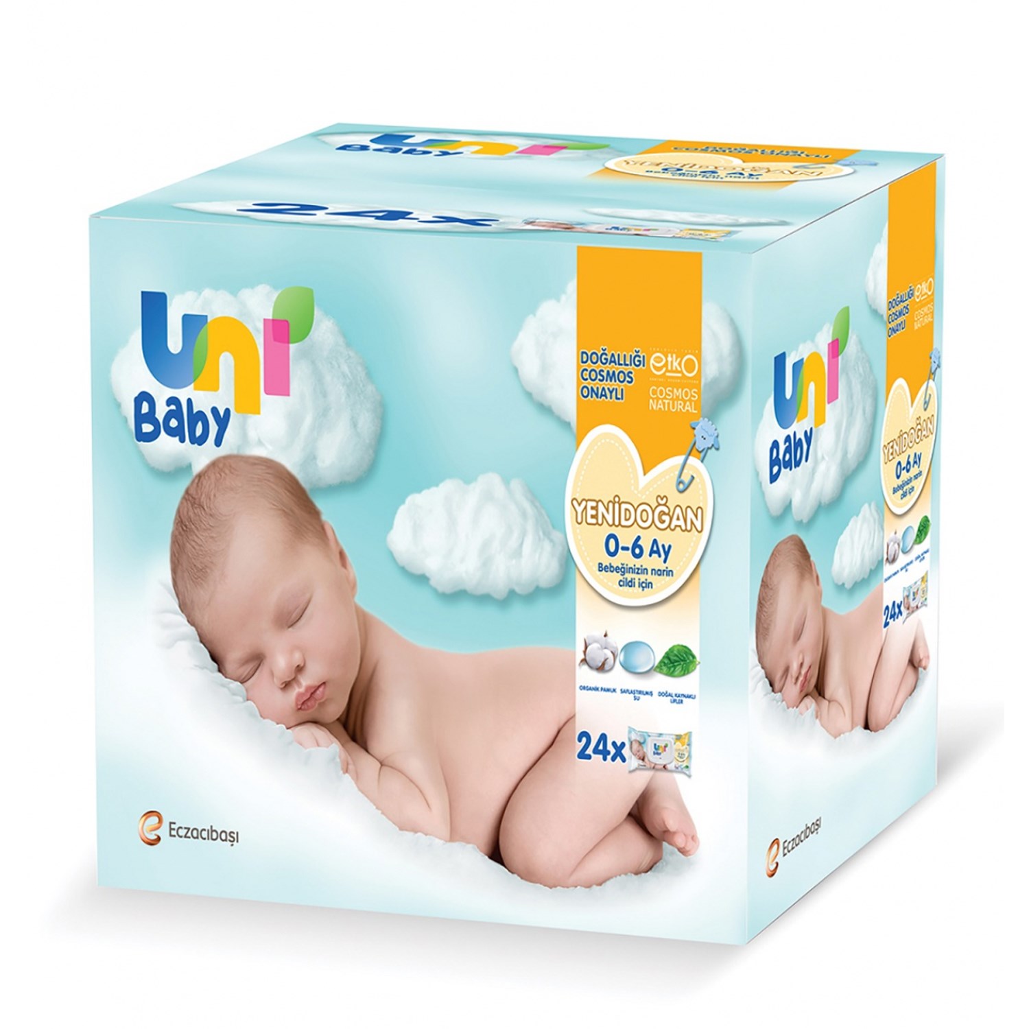 Uni Baby Yenidoğan Islak Mendil 24X40 Adet 0-6 Ay 