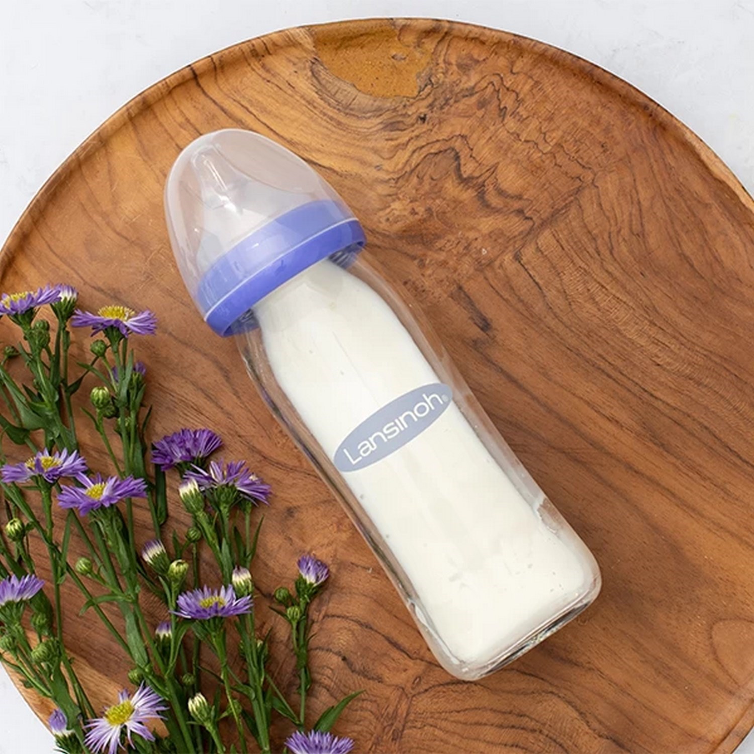 Lansinoh Cam Biberon & NaturalWave Biberon Emziği 240 Ml 