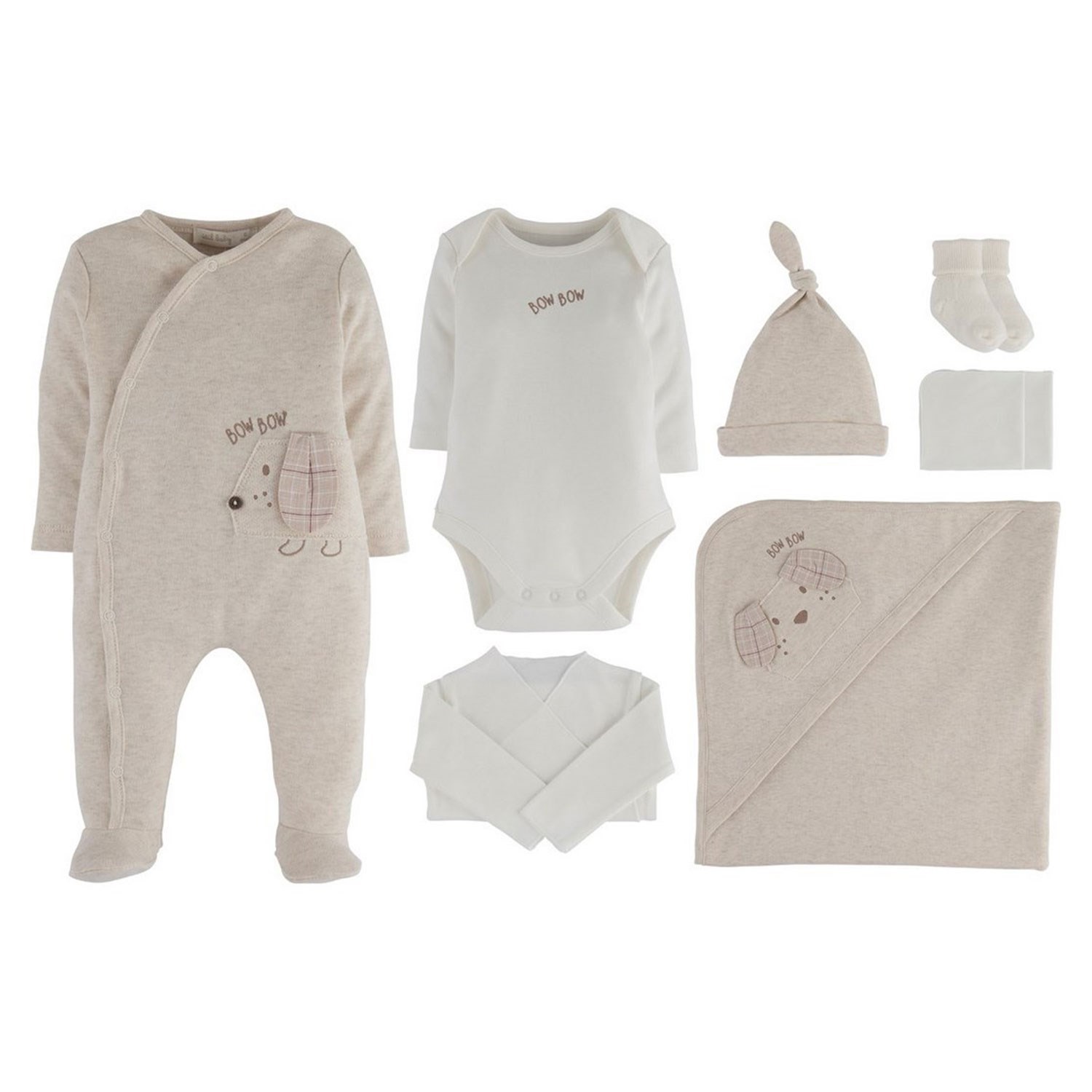 İdil Baby 8'li Bebek Hastane Çıkış Seti 15693 Bej