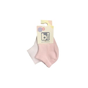 Bibaby Summer 2'li Babet Bebek Çorap 68355 Pembe-Beyaz