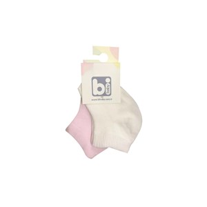 Bibaby Summer 2'li Babet Bebek Çorap 68355 Pembe-Ekru