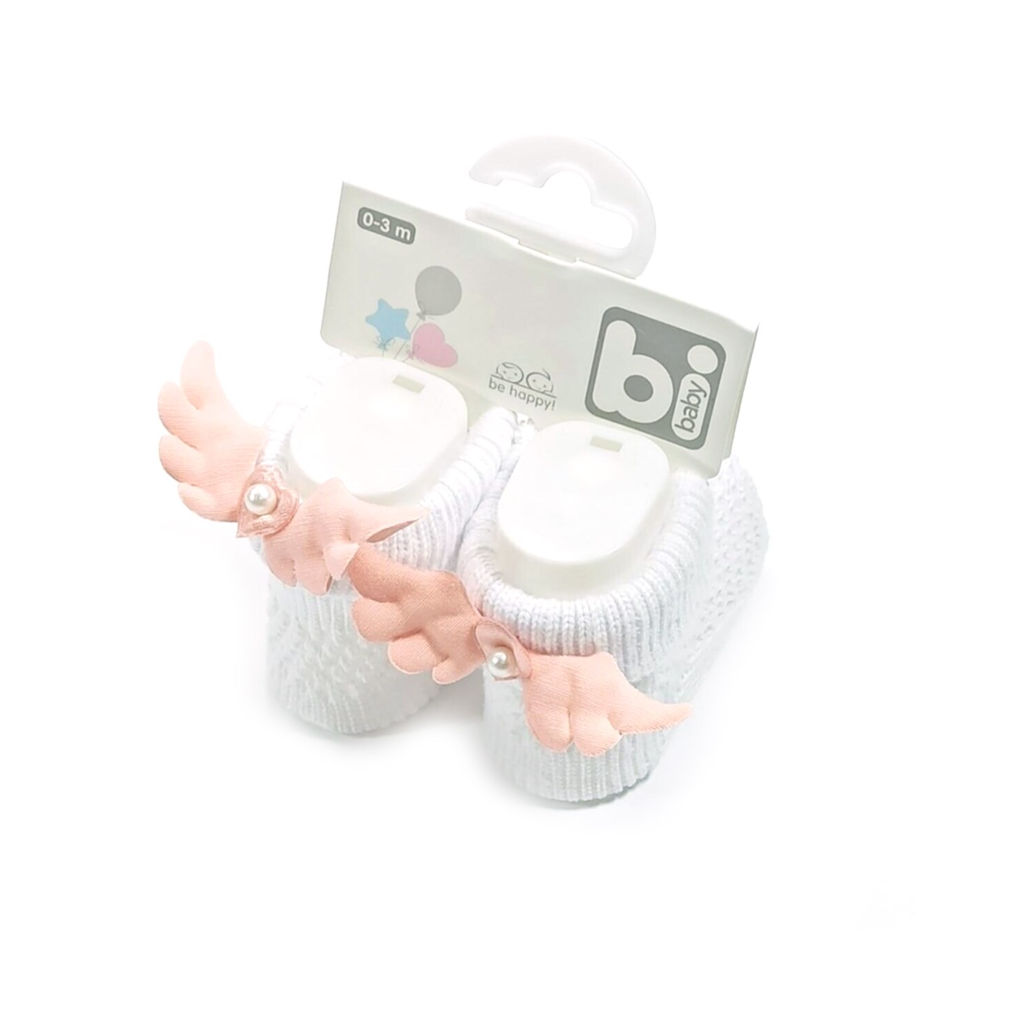 Bibaby Angel Bebek Çorabı 68297 Ekru-Pembe