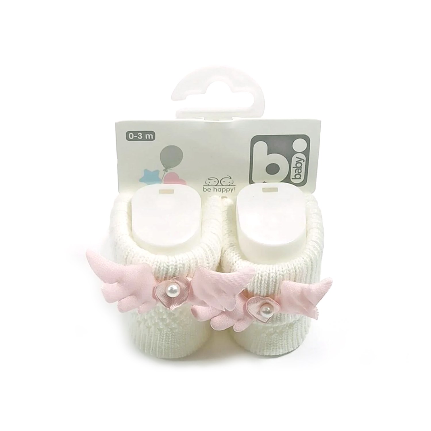 Bibaby Angel Bebek Çorabı 68297 Ekru-Pembe