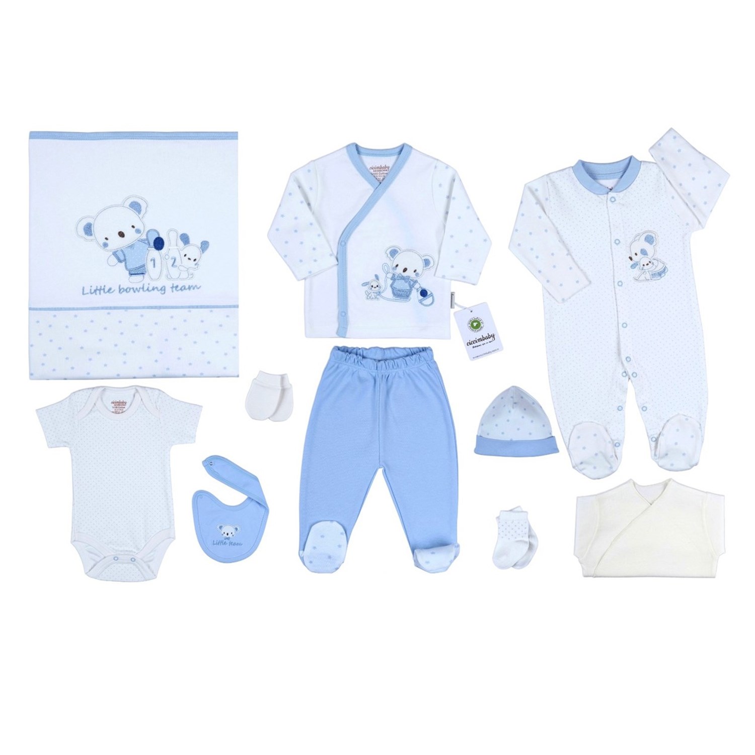 Ciccim Baby Bowling 10'lu Bebek Hastane Çıkış Seti 4603 Mavi