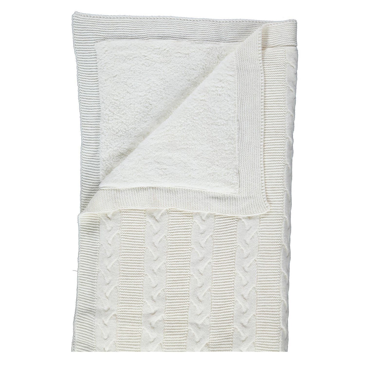 Bibaby Zincir Triko Bebek Battaniyesi 90x100 Cm 64464 Ekru