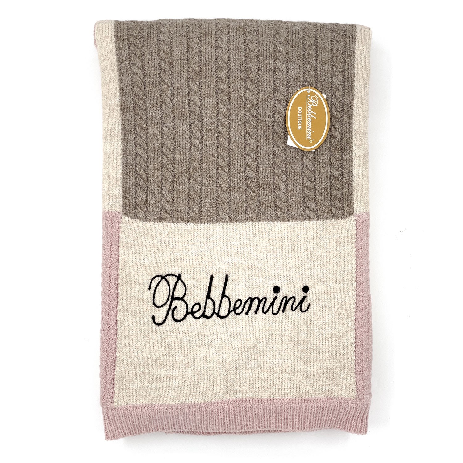 Bebbemini Bebek Battaniye 90x90 Cm 2059 Ekru-Somon