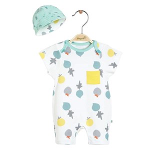 Biorganic Pear Is So Sweet Bebek Tulumu 60583 Ekru-Yeşil