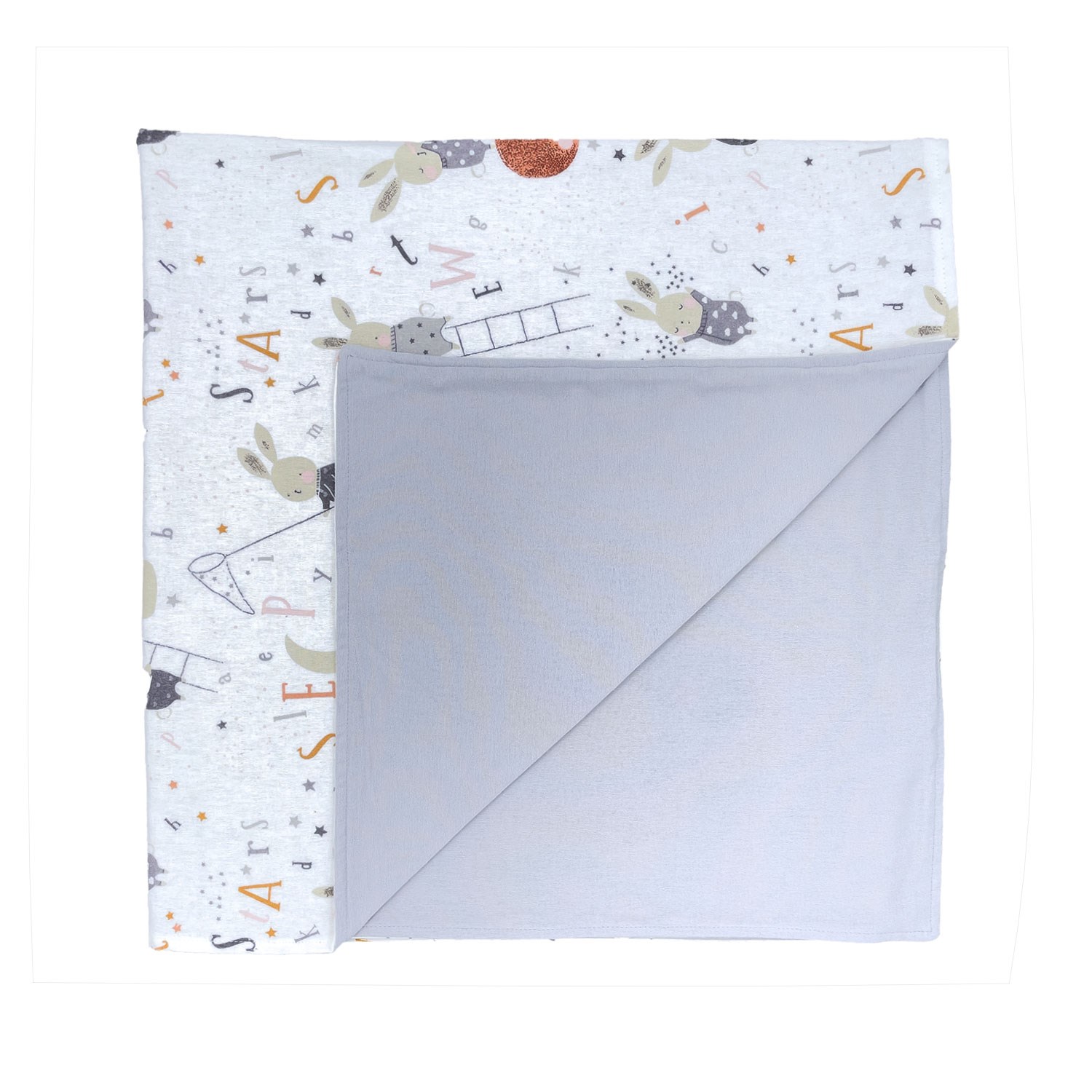 Ezh Collection Çift Taraflı Pazen Bebek Battaniye 1021 Bej-Gri