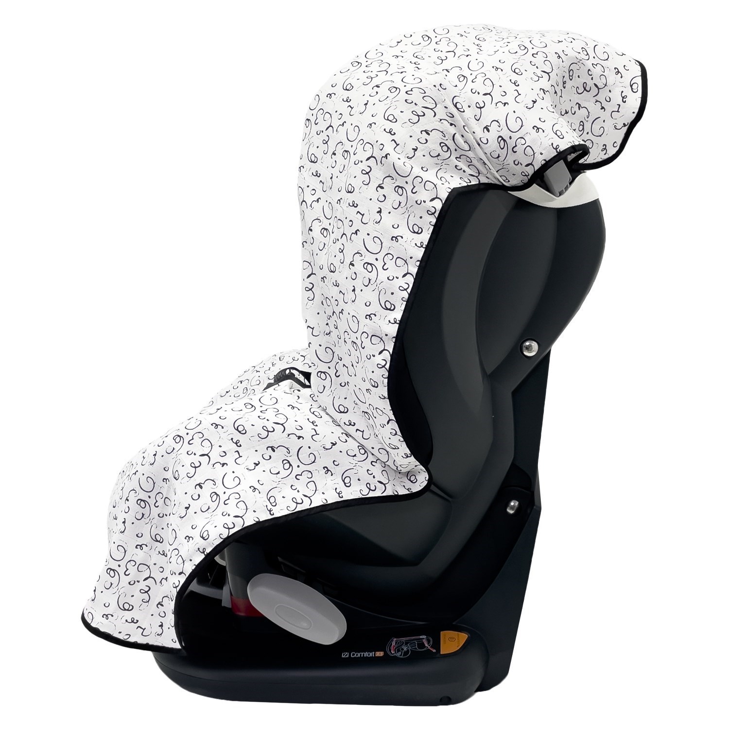 Ezh Collection Bebek Müslin Oto Koltuğu Kılıfı 4010 Beyaz-Siyah