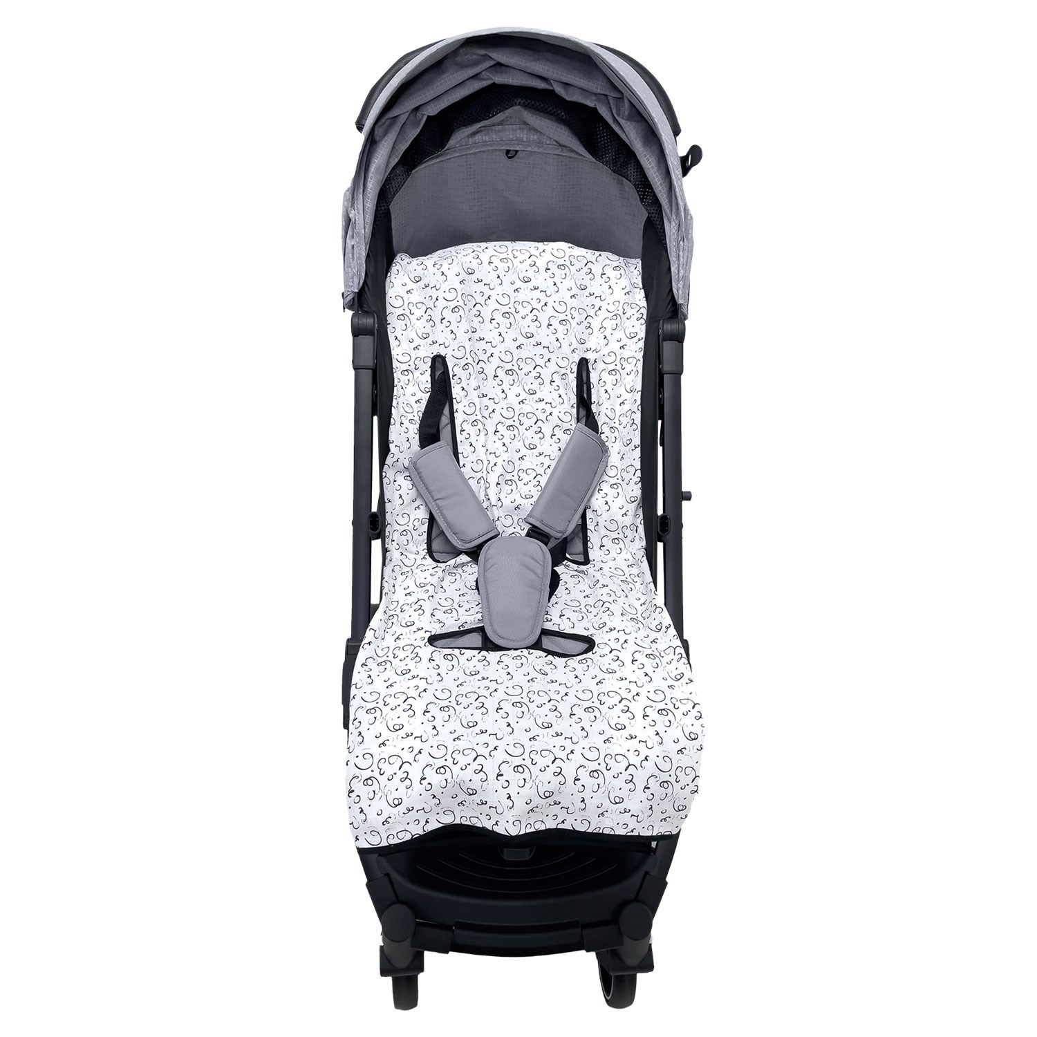 Ezh Collection Bebek Müslin Oto Koltuğu Kılıfı 4010 Beyaz-Siyah