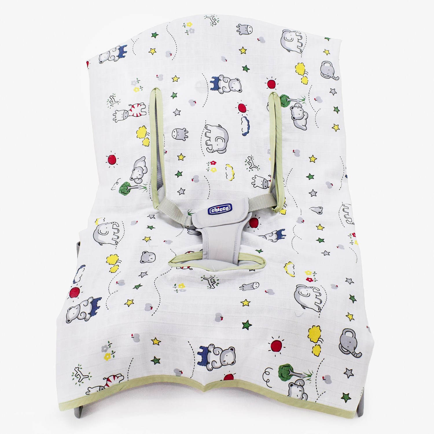Ezh Collection Bebek Müslin Oto Koltuğu Kılıfı 4010 Gri-Yeşil