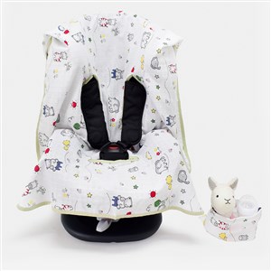 Ezh Collection Bebek Müslin Oto Koltuğu Kılıfı 4010 Gri-Yeşil