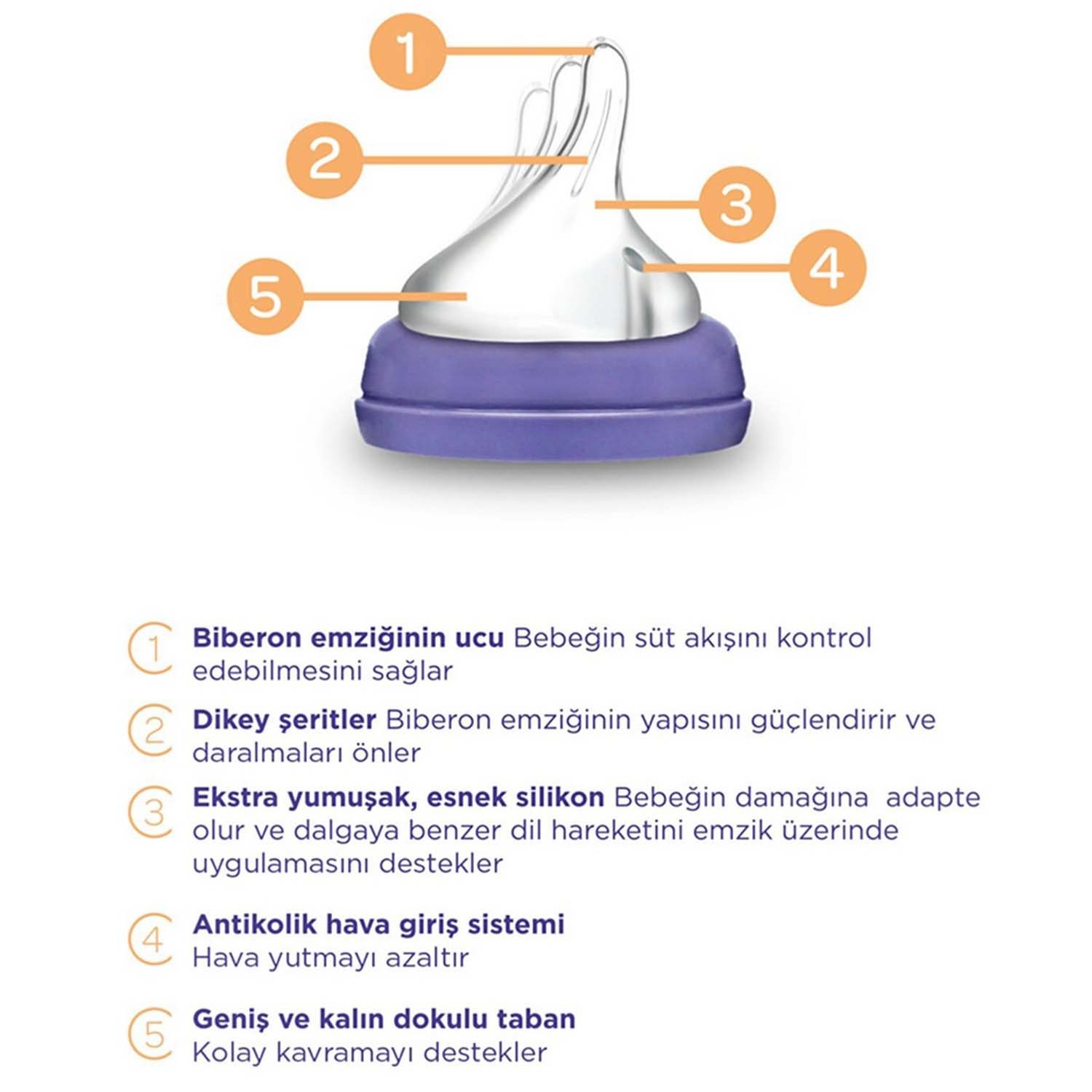 Lansinoh Cam Biberon   NaturalWave Biberon Emziği 160 Ml 