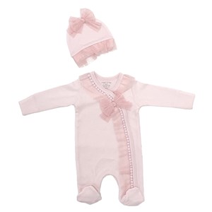 Pugi Baby Tüllü Bebek Tulumu 3575 Pembe