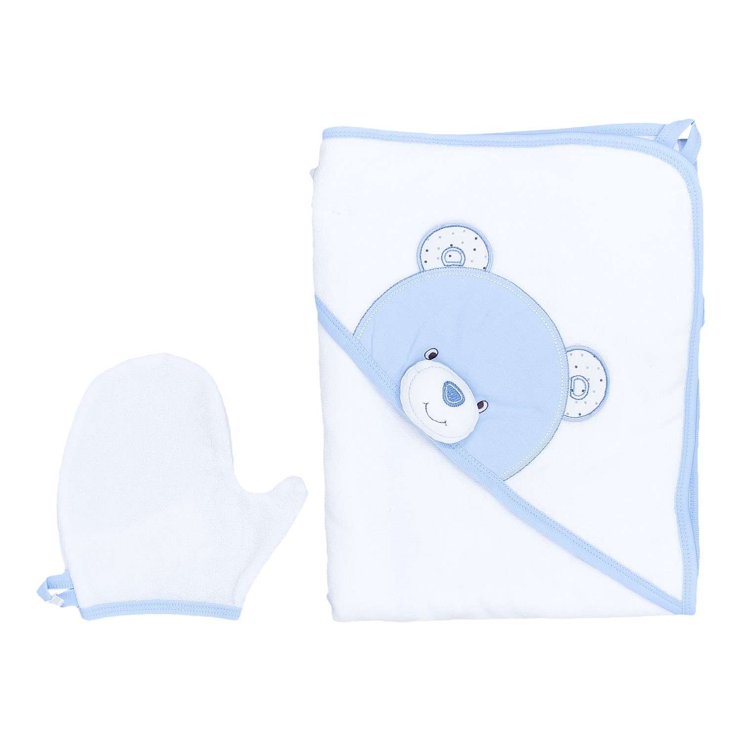 Minidamla Bebek Banyo Havlusu 41739 Mavi