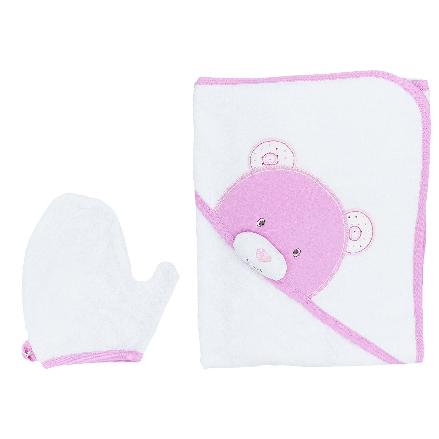 Minidamla Bebek Banyo Havlusu 41739 Pembe