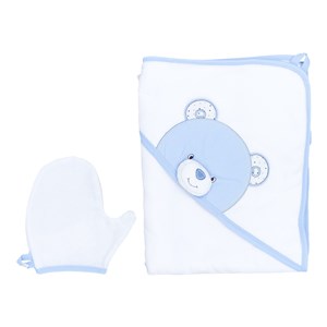 Minidamla Bebek Banyo Havlusu 41739 Mavi