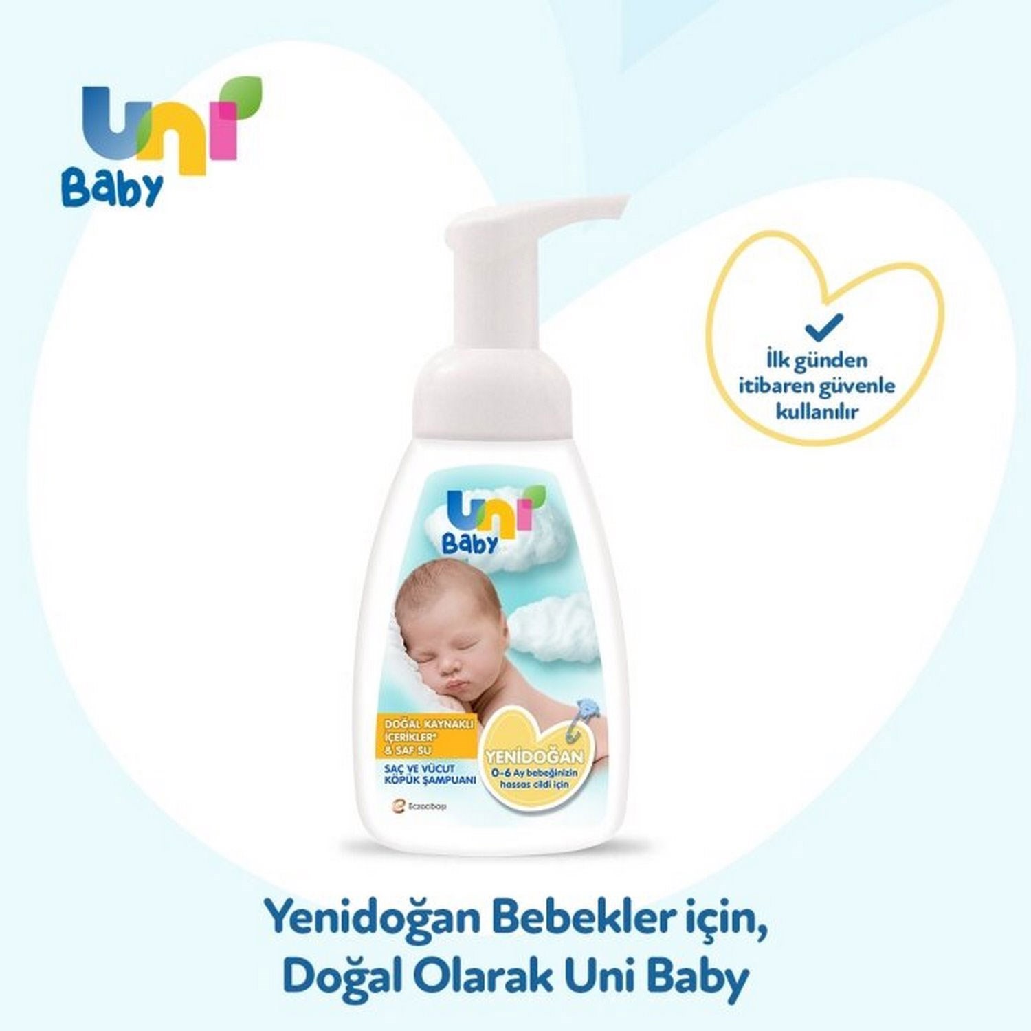 Uni Baby Bebek Şampuanı Yeni Doğan Köpük 200 Ml 