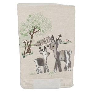 Mini Damla Triko Velsoftlu Geyik Battaniye 95x88 Cm 44774 Kahverengi