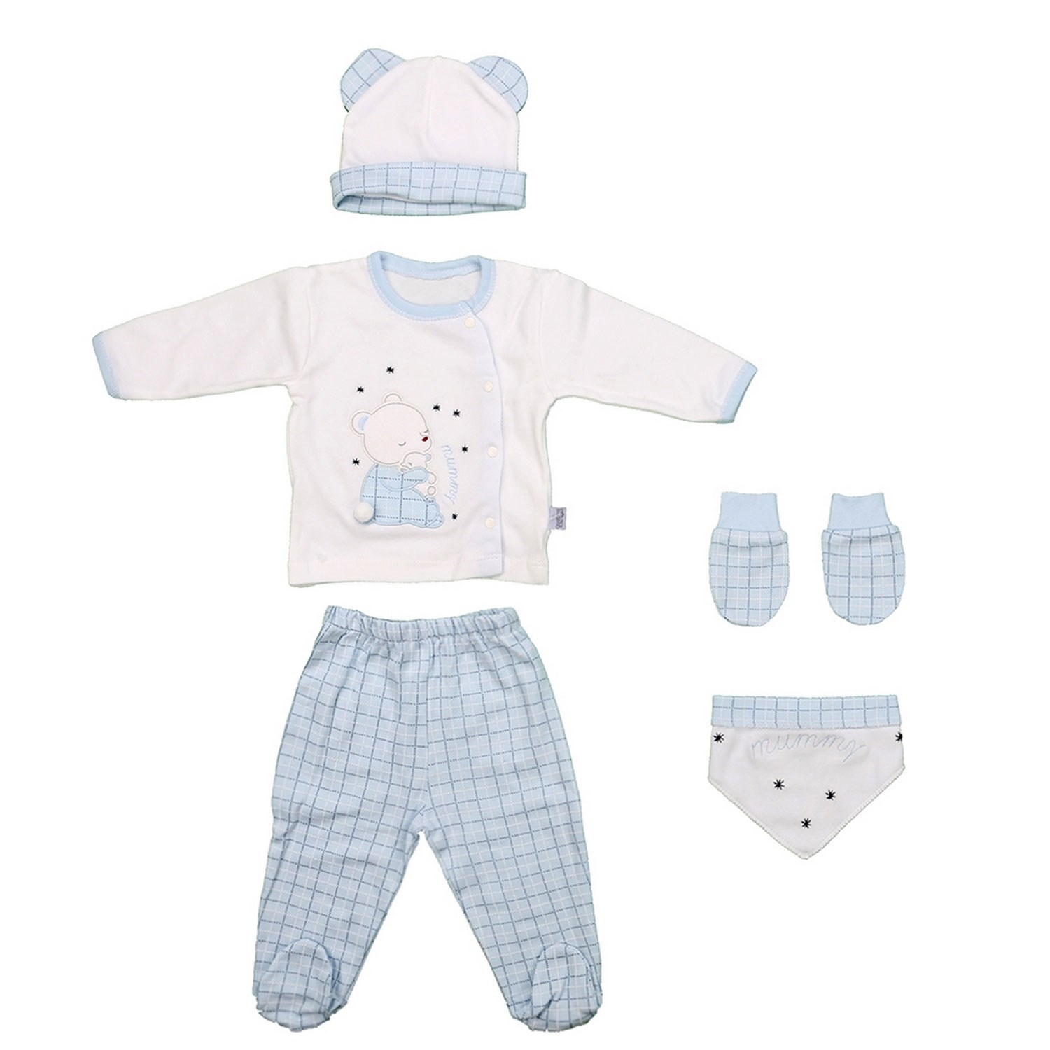 Tonton Baby 5'li Bebek Zıbın Seti 237 Beyaz