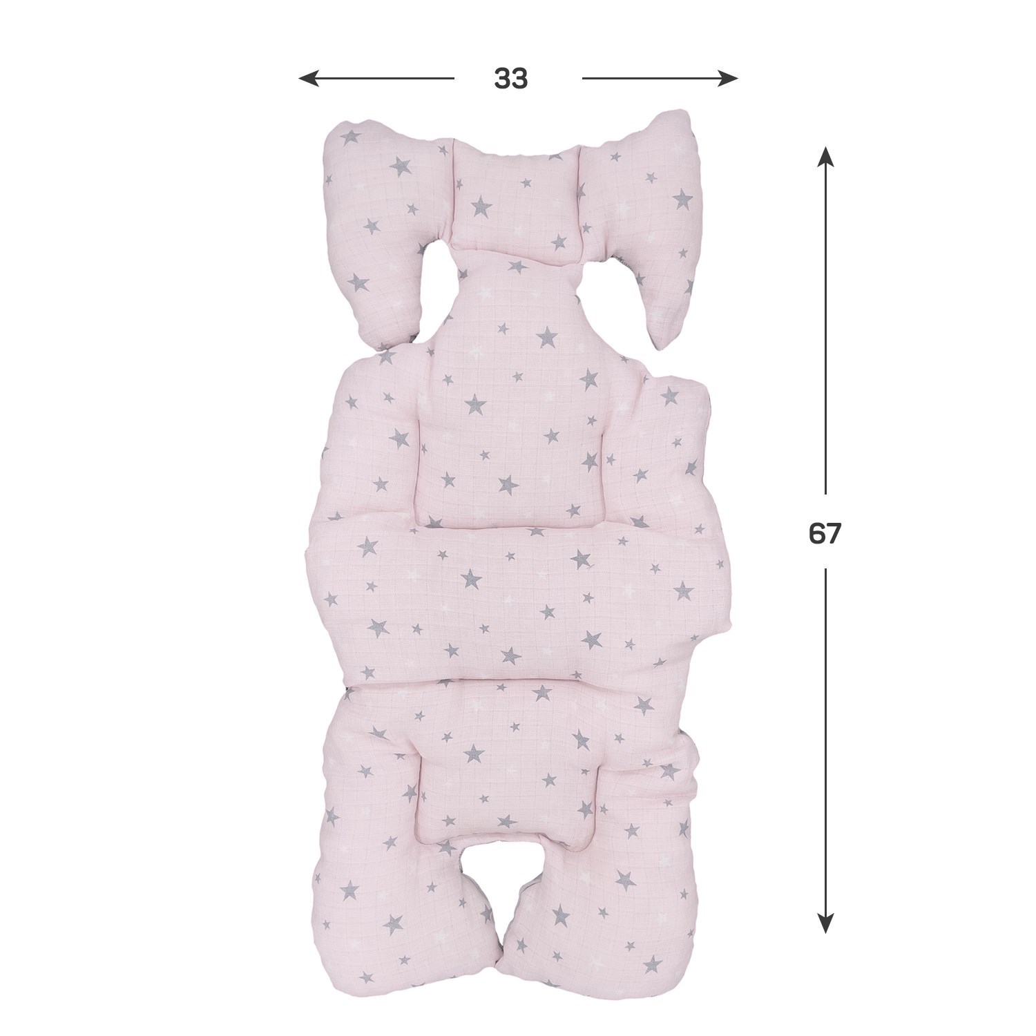 Ezh Collection Puset ve Oto Koltuğu Minderi 8011 Gri-Pembe