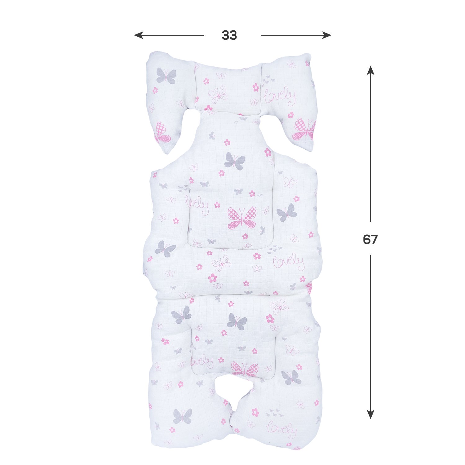 Ezh Collection Puset ve Oto Koltuğu Minderi 8011 Pembe-Gri