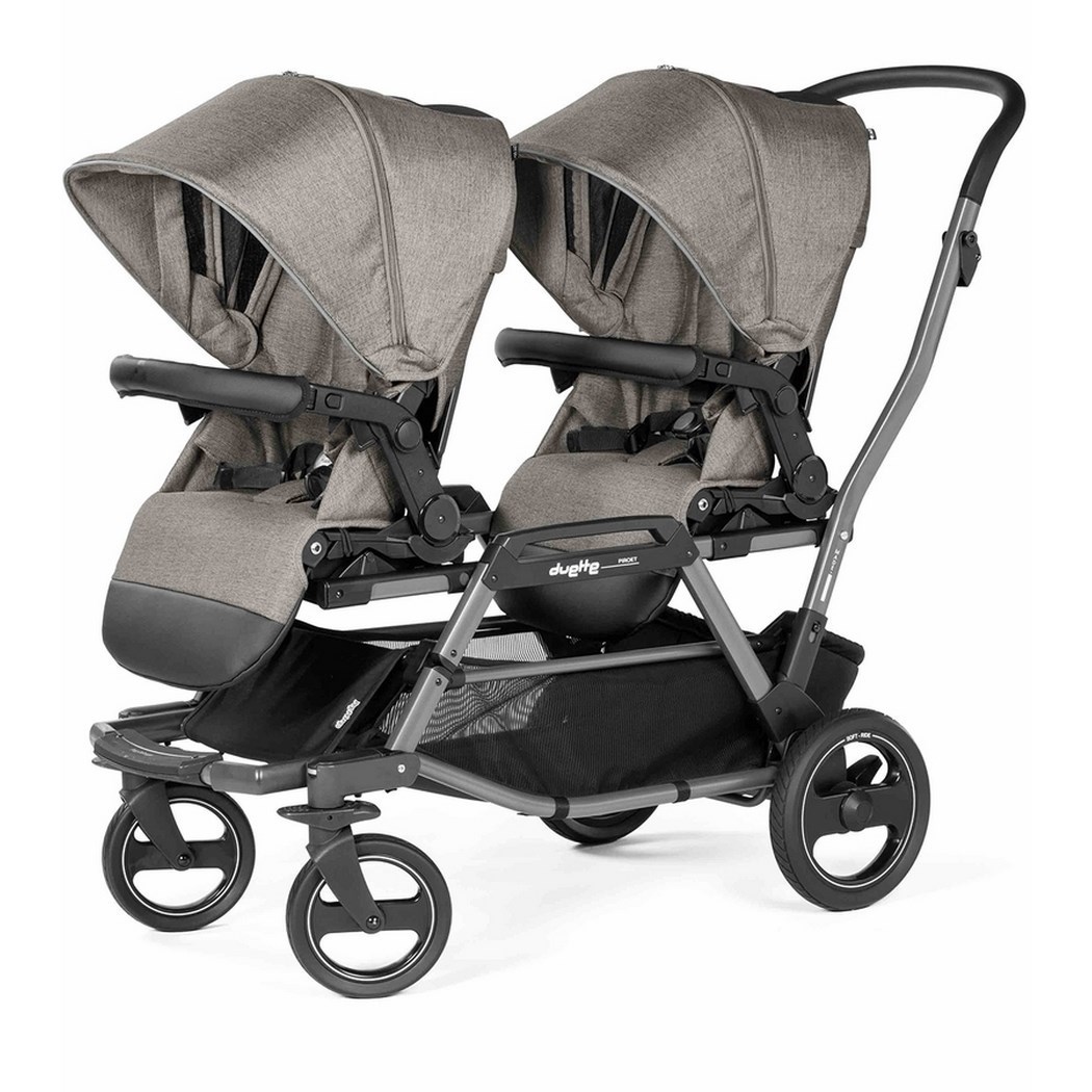 Peg Perego Duette Pioret İkiz Bebek Arabası City Grey