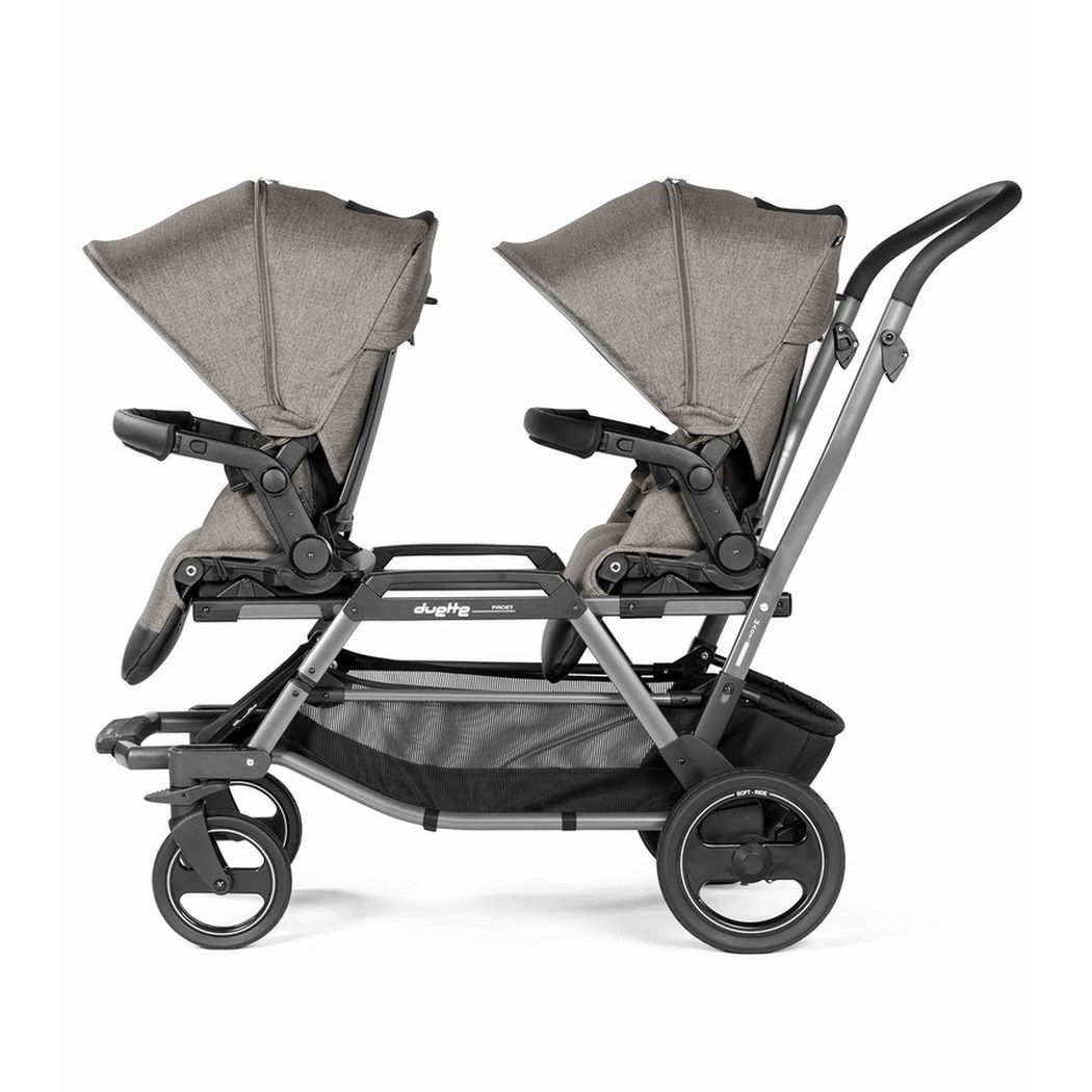 Peg Perego Duette Pioret İkiz Bebek Arabası City Grey