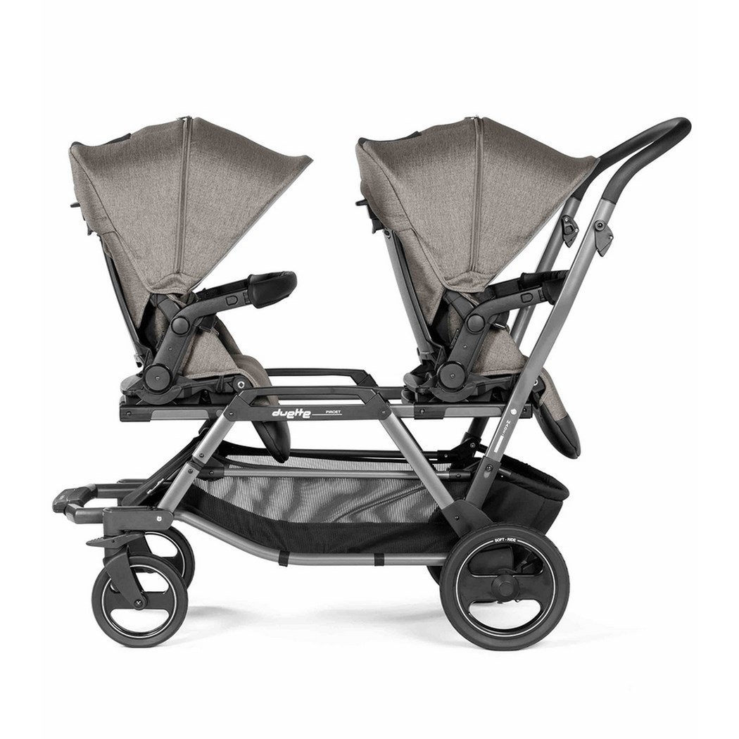 Peg Perego Duette Pioret İkiz Bebek Arabası City Grey