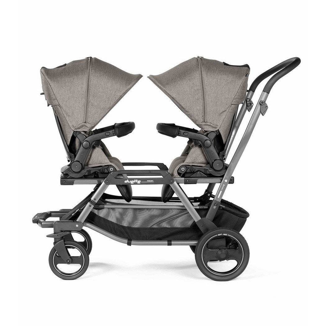 Peg Perego Duette Pioret İkiz Bebek Arabası City Grey