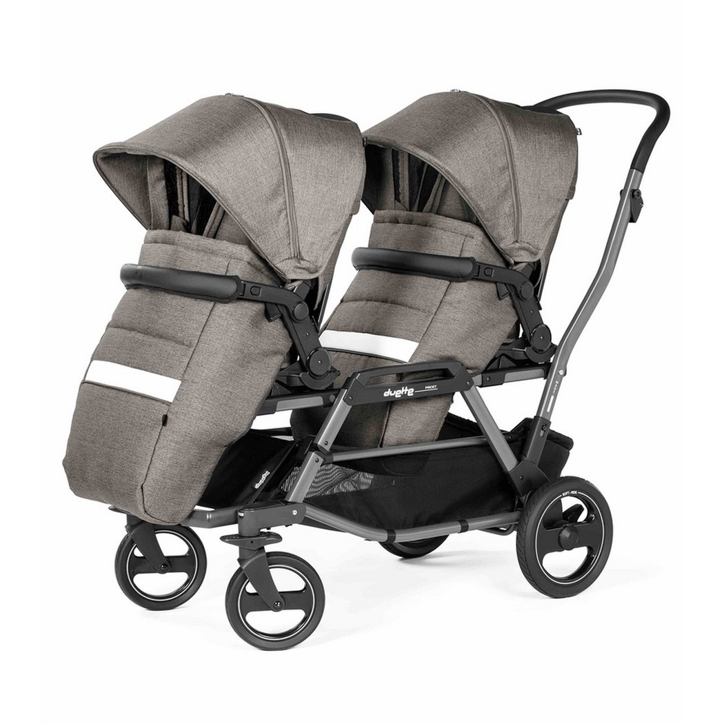 Peg Perego Duette Pioret İkiz Bebek Arabası City Grey